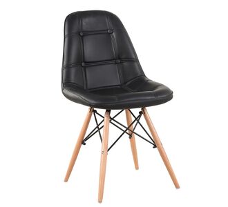 Καρέκλα ArteLibre PEEP Μαύρο PVC/Ξύλο 44x52.5x84cm 14600005 ArteLibre |  Καρέκλες στο espiti
