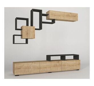 Σύνθετο ArteLibre MONTANA Sapphire/Ανθρακί Μοριοσανίδα 210x36.8x33.9cm 14410169 ArteLibre |  Συνθέσεις σαλονιού στο espiti