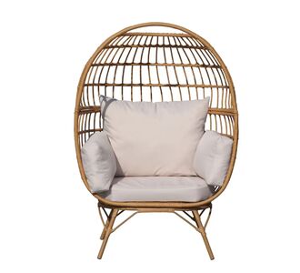 Πολυθρόνα Κήπου ArteLibre DAVEY Φυσικό Μέταλλο/Rattan 98x67x145cm 14510011 ArteLibre |  Κούνιες στο espiti