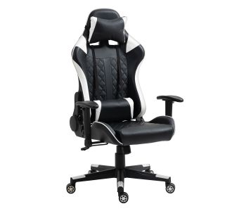 Καρέκλα Γραφείου ArteLibre Gaming ENNIS Μαύρο/Λευκό PVC 70x55x122-131cm 14730002 ArteLibre |  Καρέκλες γραφείου στο espiti