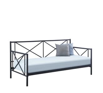 Κρεβάτι Μονό ArteLibre JASMINE Μαύρο Μέταλλο 208x97.6x100cm (Στρώμα 90x200cm) 14250016 ArteLibre |  Κρεβάτια στο espiti