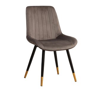 Καρέκλα ArteLibre MOSEY Γκρι Βελούδο/Μέταλλο/Ξύλο 52x57x85cm 14600032 ArteLibre |  Καρέκλες στο espiti