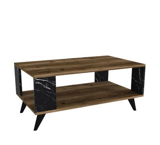 Τραπεζάκι Σαλονιού ArteLibre BICKEL Καρυδί/Μαύρο Μοριοσανίδα/Μελαμίνη 90x54x42cm 14410307 ArteLibre |  Τραπεζάκια σαλονιού στο espiti