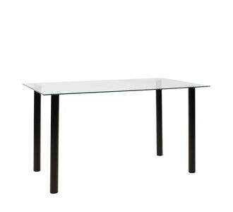 Τραπέζι ArteLibre TEIDE Διάφανο/Μαύρο Γυαλί/Μέταλλο 140x80x75cm 14320040 ArteLibre |  Τραπέζια στο espiti