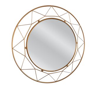 Καθρέπτης Τοίχου ArteLibre AERIN Χρυσό Μέταλλο/Γυαλί 80x4x80cm 14790005 ArteLibre |  Καθρέπτες στο espiti