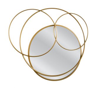 Καθρέπτης Τοίχου ArteLibre ALMIEL Χρυσό Μέταλλο/Γυαλί 57x3x57cm 14790009 ArteLibre |  Καθρέπτες στο espiti