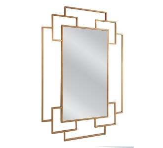 Καθρέπτης Τοίχου ArteLibre BOFUR Χρυσό Μέταλλο/Γυαλί 90x1.5x60cm 14790034 ArteLibre |  Καθρέπτες στο espiti
