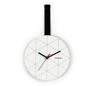 Ρολόι Τοίχου ArteLibre MINUET Λευκό/Μαύρο Ξύλο/Ύφασμα 23x23x2cm 14570342 ArteLibre |  Ρολόγια στο espiti