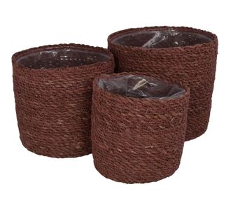Καλάθι ArteLibre Almond Seagrass 20x20x18cm Σετ 3Τμχ 05150831 ArteLibre |  Καλαθια-Κουτιά στο espiti