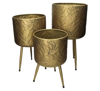 Κασπώ ArteLibre Φύλλο Χρυσό Μέταλλο 25x25x46.5cm Σετ 3Τμχ 05152016 ArteLibre |  Οικιακά στο espiti