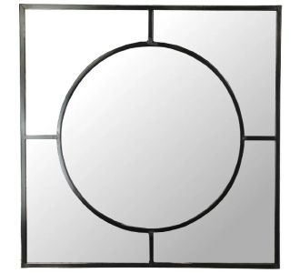 Καθρέπτης ArteLibre Μαύρο Μέταλλο 77x3x77cm 05152316 ArteLibre |  Καθρέπτες στο espiti