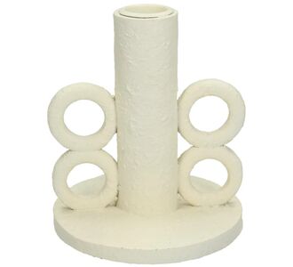 Κηροπήγιο ArteLibre Λευκό Polyresin 11x11x12.4cm 05152497 ArteLibre |  Διακοσμητκά στο espiti