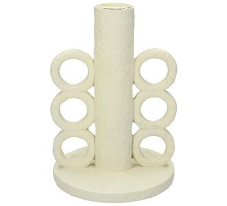 Κηροπήγιο ArteLibre Λευκό Polyresin 11x11x16cm 05152498 ArteLibre |  Διακοσμητκά στο espiti