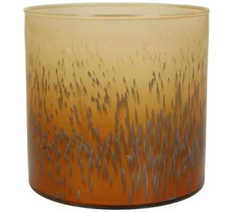Κηροπήγιο ArteLibre Πορτοκαλί Γυαλί 10x10x11cm 05152851 ArteLibre |  Διακοσμητκά στο espiti