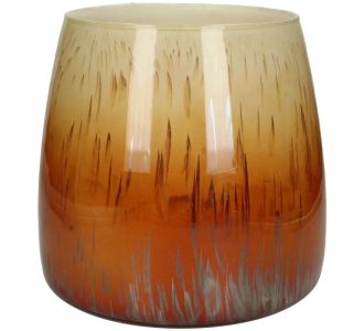 Κηροπήγιο ArteLibre Πορτοκαλί Γυαλί 23x23x23cm 05152854 ArteLibre |  Διακοσμητκά στο espiti