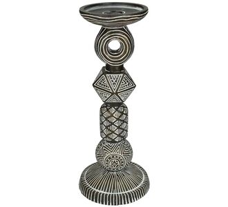 Κηροπήγιο ArteLibre Tribal Καφέ Polyresin 11.5x11.5x28cm 05153007 ArteLibre |  Διακοσμητκά στο espiti