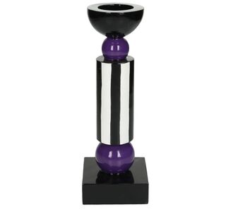 Κηροπήγιο ArteLibre Μοβ Polyresin 8.2x8.2x24cm 05153183 ArteLibre |  Διακοσμητκά στο espiti