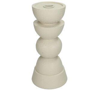 Κηροπήγιο ArteLibre Στολίδι Ιβουάρ Polyresin 11x11x23cm 05153255 ArteLibre |  Διακοσμητκά στο espiti