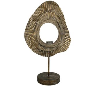 Κηροπήγιο ArteLibre Καφέ Μέταλλο 30x15x52cm 05153315 ArteLibre |  Διακοσμητκά στο espiti