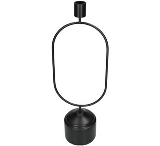 Κηροπήγιο ArteLibre Μαύρο Μέταλλο 13x8.5x36cm 05153766 ArteLibre |  Διακοσμητκά στο espiti
