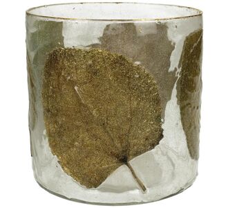 Κηροπήγιο ArteLibre Φύλλα Διάφανο Γυαλί 15x15x15cm 05153790 ArteLibre |  Διακοσμητκά στο espiti