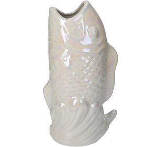 Βάζο ArteLibre Ψάρι Ιβουάρ Κεραμικό 15.5x10.5x28cm 05154186 ArteLibre |  Βάζα στο espiti