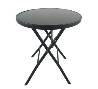 Τραπέζι Μεταλλικό ArteLibre Πτυσσόμενο TAURUS Μαύρο Φ60x70cm 14450053 ArteLibre |  Τραπέζια κήπου στο espiti