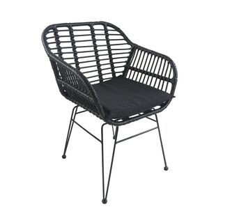 Καρέκλα Κήπου ArteLibre ACTORIUS Μαύρο Μέταλλο/Rattan 57x53x81cm 14510020 ArteLibre |  Καναπέδες - Καρέκλες  στο espiti