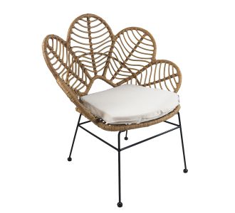 Καρέκλα Κήπου ArteLibre ALFIUS Φυσικό/Μαύρο Μέταλλο/Rattan 72x62x86cm 14510028 ArteLibre |  Καναπέδες - Καρέκλες  στο espiti