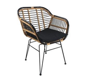 Καρέκλα Κήπου ArteLibre ATINIUS Φυσικό/Μαύρο Μέταλλο/Rattan 58x62x82cm 14510052 ArteLibre |  Καναπέδες - Καρέκλες  στο espiti