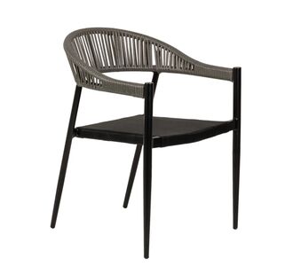 Πολυθρόνα Κήπου ArteLibre LIVINGSTONE Μαύρο/Γκρι Αλουμίνιο/Rattan 56x55x76cm 14840009 ArteLibre |  Καναπέδες - Καρέκλες  στο espiti