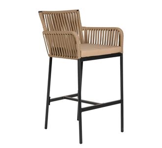 Σκαμπό ArteLibre KINTAMPO Μπεζ/Μαύρο Αλουμίνιο/Rattan 55x58x108cm 14840016 ArteLibre |  Καναπέδες - Καρέκλες  στο espiti