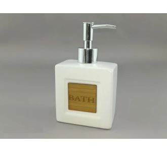 Ντισπένσερ 'Bath' Λευκό Κεραμικό/Μπαμπού 06510187 ArteLibre |  Αξεσουάρ Μπάνιου - διάφορα στο espiti