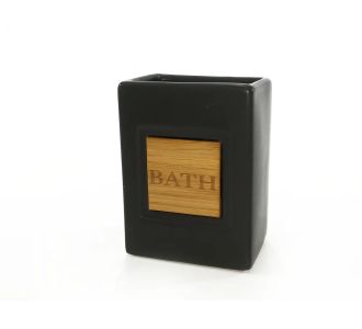 Ποτηροθήκη 'Bath' Μαύρο Κεραμικό/Μπαμπού 06510190 ArteLibre |  Αξεσουάρ Μπάνιου - διάφορα στο espiti