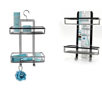 Εταζέρα 2 Ράφια Ασημί Μέταλλο 26x11x38cm 06510346 ArteLibre |  Στήλες Μπάνιου στο espiti