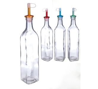 Φιάλη Λαδιού/Ξυδιού Διάφανο Γυαλί 500ml Με Πώμα Σε 4 Χρώματα 06510407 ArteLibre |  Είδη Σερβιρίσματος στο espiti