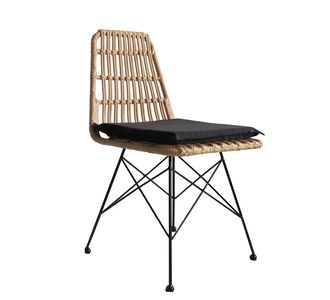 Καρέκλα Κήπου ArteLibre ALFONSE Φυσικό/Μαύρο Μέταλλο/Rattan 47x62x81cm 14510010 ArteLibre |  Καναπέδες - Καρέκλες  στο espiti