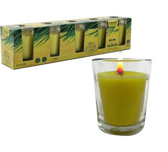 Κερί 45g Άρωμα Lemongrass Σε Γυάλινο Ποτήρι Φ5x6cm Σετ 5Τμχ 06510096 ArteLibre |  Οικιακά στο espiti