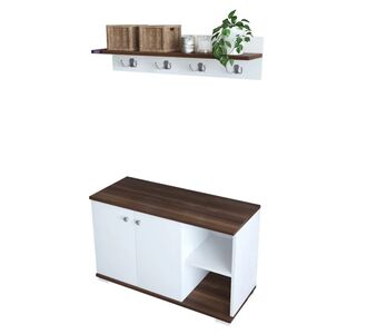 Έπιπλο Εισόδου ArteLibre FURAHA Καρυδί Μοριοσανίδα 90x33x52.2cm 14870004 ArteLibre |  Βιτρίνες - Έπιπλα εισόδου στο espiti