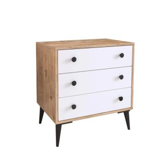 Συρταριέρα ArteLibre AMARI Δρυς/Λευκό Μοριοσανίδα 72x43x79cm 14870056 ArteLibre |  Συρταριέρες -Κονσόλες στο espiti