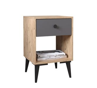 Κομοδίνο ArteLibre AMARI Δρυς/Ανθρακί Μοριοσανίδα 43x43x67.5cm 14870062 ArteLibre |  Κομοδίνα στο espiti