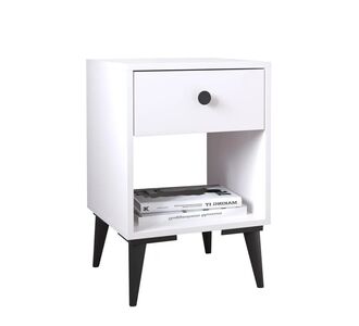 Κομοδίνο ArteLibre AMARI Λευκό Μοριοσανίδα 43x43x67.5cm 14870064 ArteLibre |  Κομοδίνα στο espiti