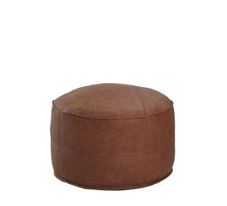 Πουφ ArteLibre AKILA Camel Δέρμα Φ86x39cm 14870099 ArteLibre |  Σκαμπώ κήπου στο espiti