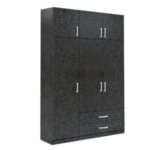 Ντουλάπα ArteLibre BENGTA Μαύρο Μοριοσανίδα 150x60x240cm 14370141 ArteLibre |  Ντουλάπες ρούχων στο espiti
