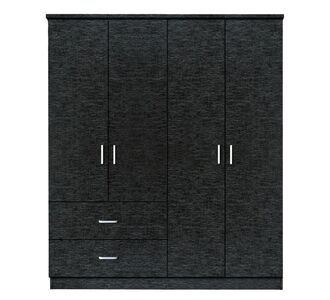 Ντουλάπα ArteLibre HOYA WAX Μαύρο Μοριοσανίδα 119x42x181cm 14370204 ArteLibre |  Ντουλάπες ρούχων στο espiti