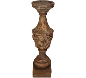 Κηροπήγιο ArteLibre Καφέ Polyresin 10x10x36.8cm 05156726 ArteLibre |  Διακοσμητκά στο espiti
