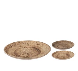 Πιάτο ArteLibre Καφέ Ξύλο 29.5x29.5x3cm Σε 2 Σχέδια 06350623 ArteLibre |  Οικιακά στο espiti