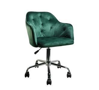 Πολυθρόνα Γραφείου ArteLibre OXLEY Πράσινο Βελούδο 53.5x56.5x75-85cm 14230054 ArteLibre |  Καρέκλες γραφείου στο espiti