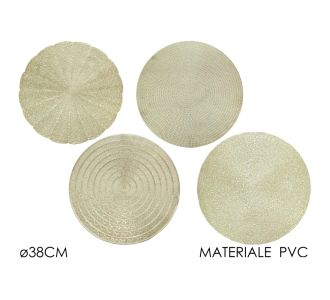 Σουπλά Οβάλ Χρυσό PVC Φ38cm Σε 4 Σχέδια 06511050 ArteLibre |  Είδη Σερβιρίσματος στο espiti