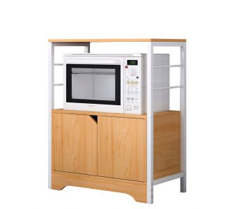 Ραφιέρα Κουζίνας ArteLibre AMUR Δρυς/Λευκό MDF/Μέταλλο 60x30x70cm 14370218 ArteLibre |  Σετ Κουζίνες στο espiti